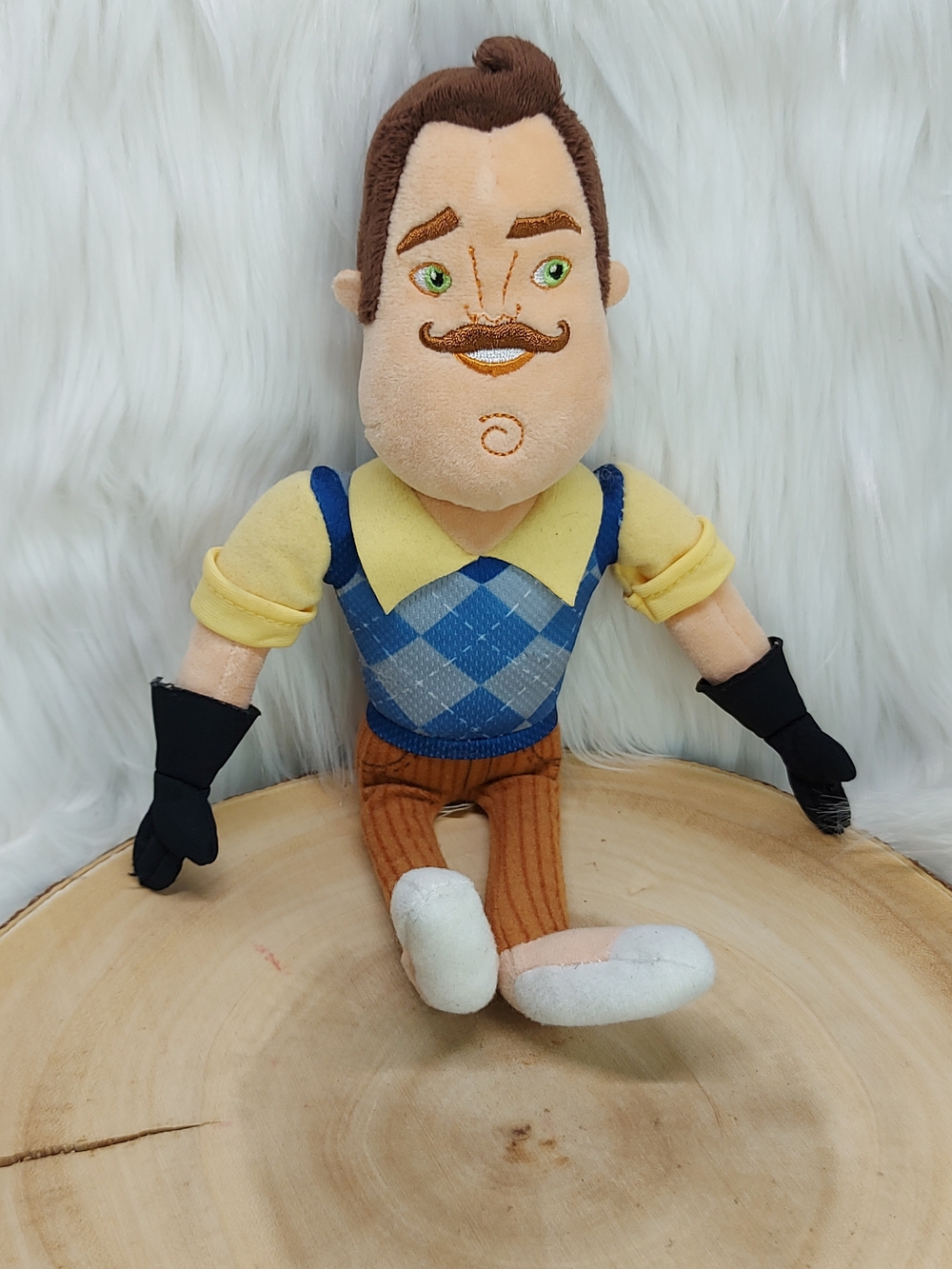 Plush Mr. Neighbor Doll 8 Inch in Yellow, Blue, Brown